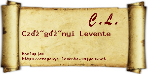 Czégényi Levente névjegykártya